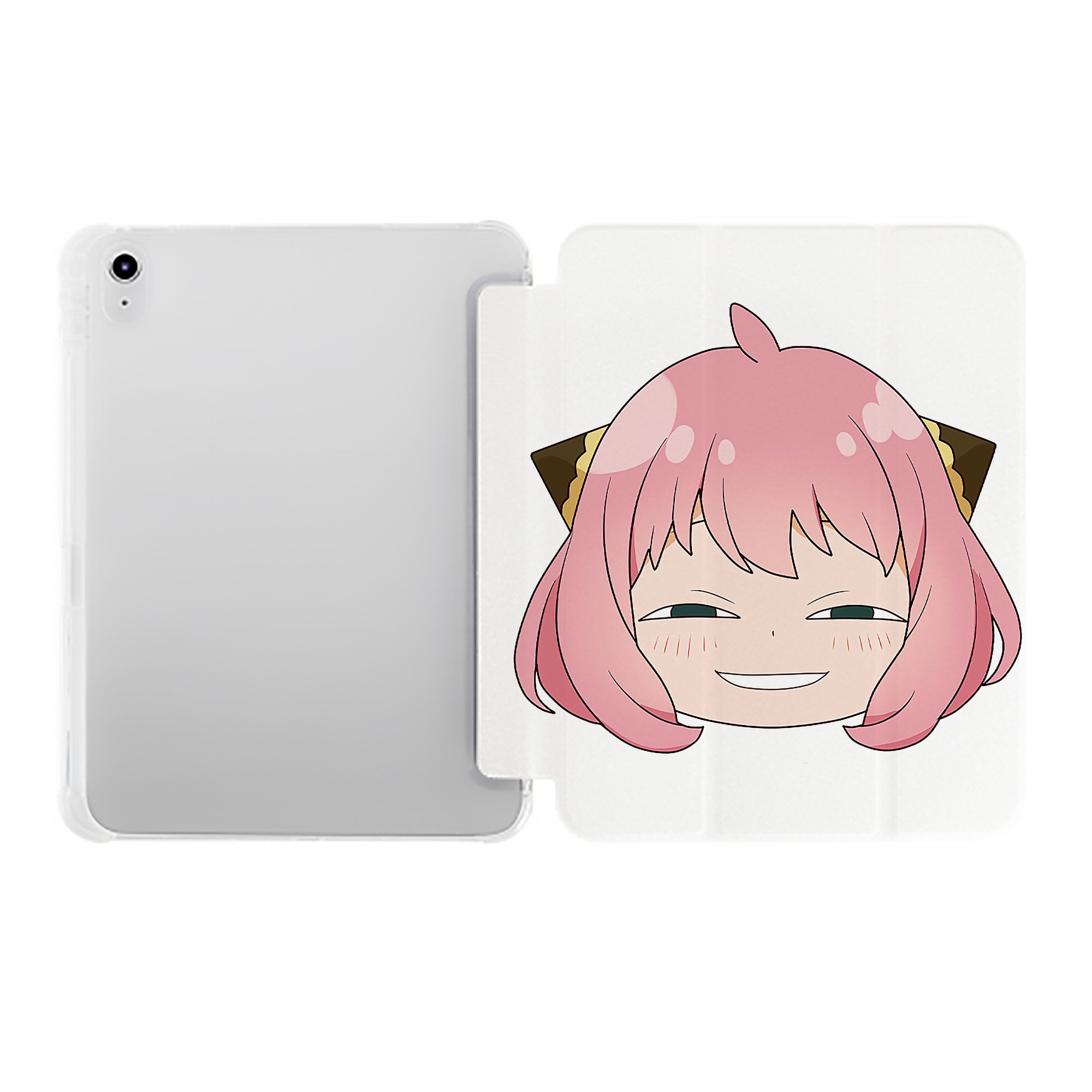 （画像用） SPY×FAMILY间谍家家酒 IPad ケース ペン収納付き 三つ折りスタンド PUレザー×シリコン 対応機種9.5/10.5/10.9インチ